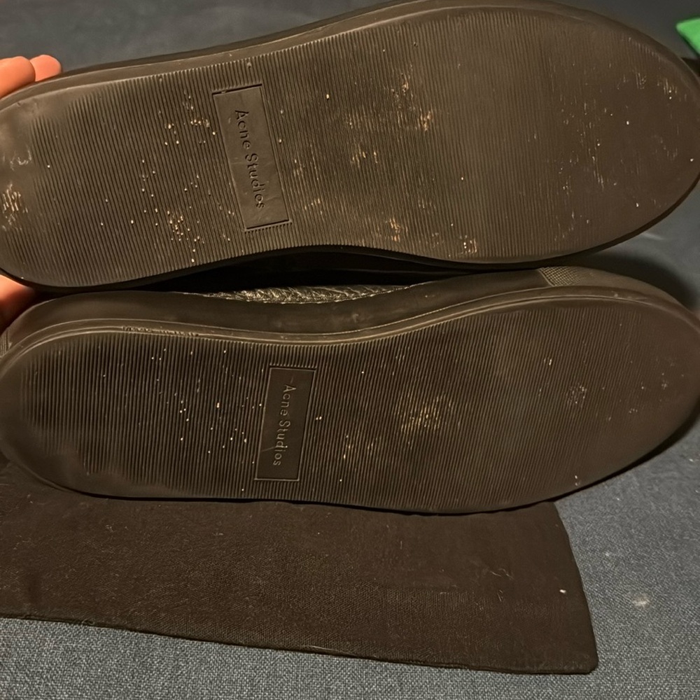 Acne Studio pebbled leather trainers - Picture 7 of 9